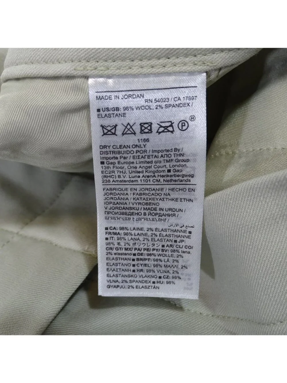 Banana Republic Women Wool Blend Wide Leg Pants Tan Size 4 Flat Front Pockets - Picture 6 of 12